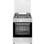 Admiral Gas Cooker 60×55 - 4 Burners - Stainless Steel - Full Safety - Turquoise