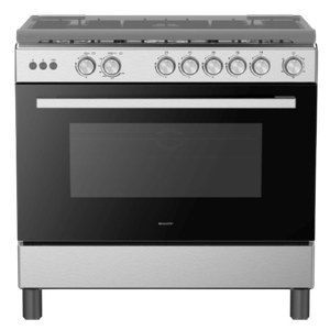 Sharp Gas Cooker 60×60 - 4 Burners - Full Safety - Stainless Steel