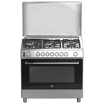 Orca Gas Cooker 90×60 - 6 Burners - Inox - Full Safety - Turquoise