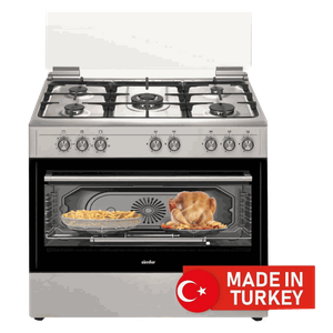 Tecna Gas Cooker 90×60 - 5 Burners - Stainless Steel