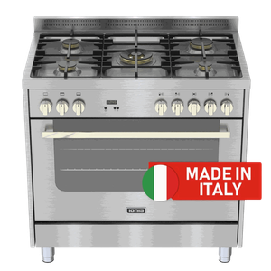 Ignis Gas Cooker 90×60 - 5 Burners - Full Safety - Inox - Italy