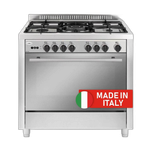 Flamegas Gas Cooker 90×60 - 5 Burners - Stainless Steel - Italy