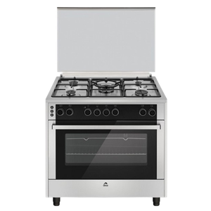 Orca Gas Cooker 90×60 - 5 Burners - Silver - Full Safety - Turquoise