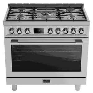 Mondin Gas Cooker 90×60 - 5 Burners - Full Safety - Stainless Steel - Fan