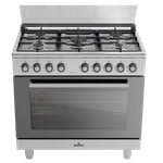 Mondin Gas Cooker 90×60 - 5 Burners - Full Safety - Stainless Steel - Fan