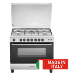 Bompani Gas Cooker 90×60 - 5 Burners - Full Safety - Stainless Steel - Fan