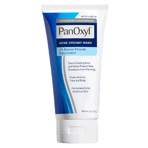 Panoxyl Acne Creamy Wash, Benzoyl Peroxide 4% Daily Control, 6 Oz