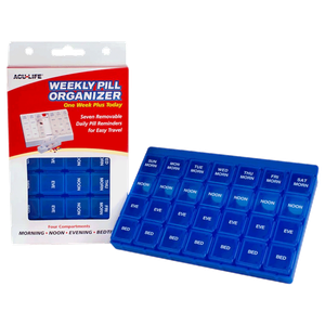 علبة تنظيم حبوب دواء أسبوعية ب28 خانة من اكوا لايف