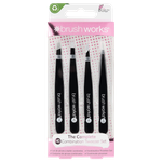 Brushworks Black Tweezers Set