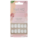 أظافر مربعة من نيل اتش كيو - أبيض