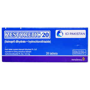 Zestril 20 mg Antihypertensive Tablets