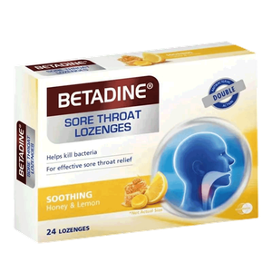 Betadine Honey & Lemon Sore Throat Lozenges
