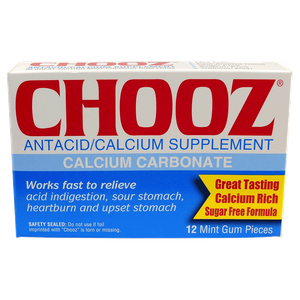 Chooz Antacid/Calcium 500 mg Tablets