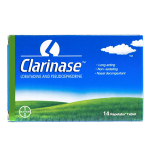 Clarinase Antihistamine & Decongestant Tablets