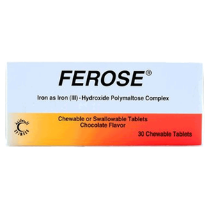 Ferose Iron 100 mg Tablets