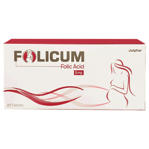 Folicum Folic Acid 5 mg Tablets