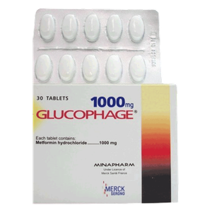 أقراص سكر الدم بتركيز 1000 ملج من جلوكوفاج