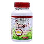 أقراص هلامية أوميجا 3 بتركيز 1000 ملج من هيومان إيسنشالز