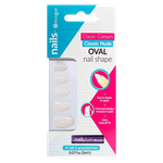 Invogue Acrylic French Colored Classic Nude Oval Nails