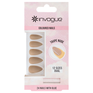 Invogue Oval Nails - Taupe Nude