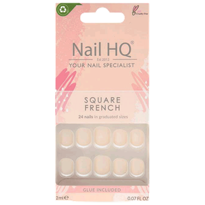 Nail Hq Square French Nails With Glow