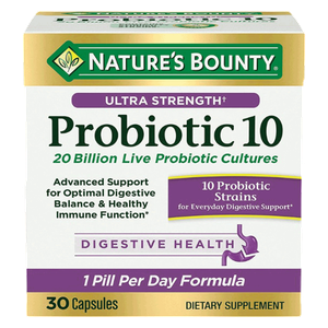 كبسولات بروبيوتيك 10 من ناتشرز باونتي