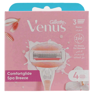 رؤوس بديلة لشفرة حلاقة فينوس كومفورت جلايد سبا بريز للنساء من جيليت