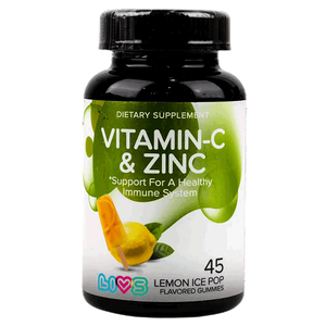 Livs Lemon Ice Pop Vitamin C & Zinc Gummies