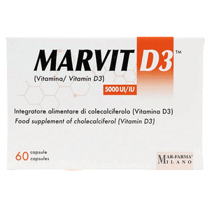 كبسولات فيتامين د3 من مارفيت - ​​5000 وحدة دولية 