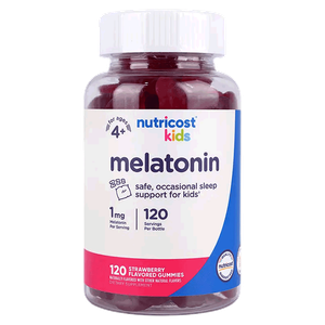 حلوى الميلاتونين بنكهة الفراولة للأطفال بتركيز 1 ملج من نوتريكوست