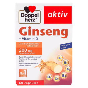 كبسولات الجينسينغ وفيتامين د من دوبل هيرز