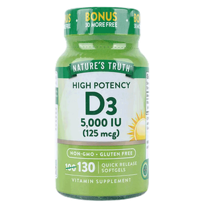 Nature's Truth Vitamin D3 Capsules - 5000 IU