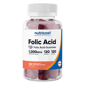 حلوى حمض الفوليك بنكهة التوت من نيوتريكوست - 1000 ميكروجرام