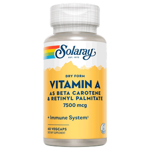 Solaray Dry Form Vitamin A Capsules - 7500mcg
