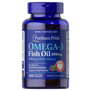 Puritan's Pride Omega-3 Fish Oil Capsules - 1000mg