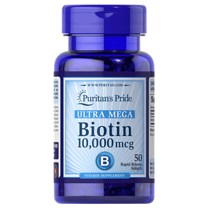 Puritan's Pride Ultra Mega Biotin Capsules - 10000mcg 