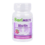 Barimelts Strawberry Biotin Tablets - 5000mcg