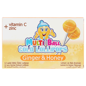 Multi Ball Ginger & Honey Cold Lollipops