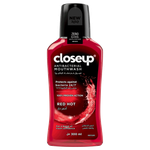 Closeup Red Hot Mouthwash
