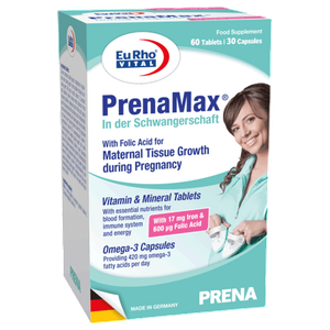 حبوب وأقراص بريـناماكس أثناء الحمل من يورو فيتال