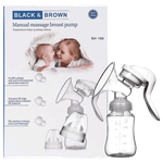 Black & Brown Manual Massage Breast Pump