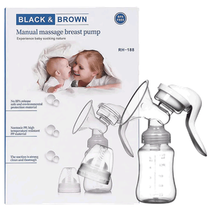 Black & Brown Manual Massage Breast Pump