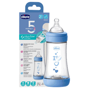 Chicco Perfect 5 Medium Blue Bottle - (2+ Months)