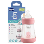 Chicco Perfect 5 Slow Pink Bottle - (0+ Months)