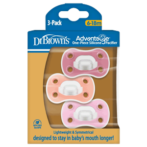 Dr. Brown's Pink Advantage Pacifier - (6-18 Months)