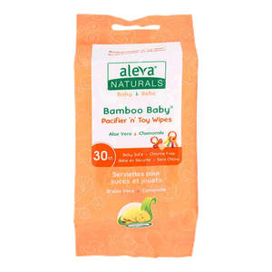 Aleva Naturals Pacifier & Toy Bamboo Wipes for Babies