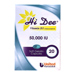 Hi Dee Vitamin D3 Capsules - 50000 IU 