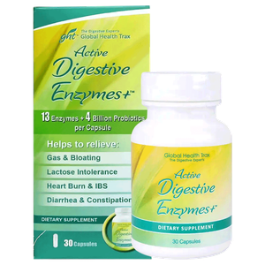 Global Health Trax Active Digestive Enzymes+ Capsules