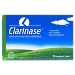 Clarinase Antihistamine & Decongestant Tablets