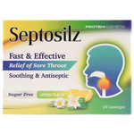 Septosilz Sugar Free Lemon Sore Throat Relief Lozenges